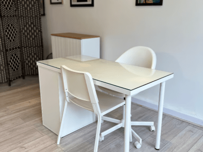 Nail Technician Station In Modern Salon