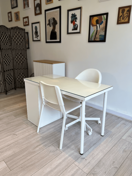 Nail Technician Station In Modern Salon