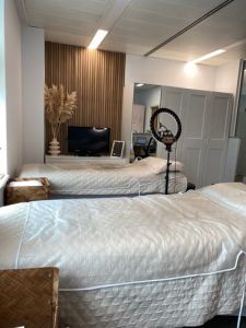 Nice cosy room, nice view by the river, and relaxing environment. We made bed comfortable for clients, we put memory form and electronic heating. Your clients will love it.