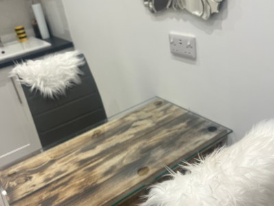 nail table with storage spaces available